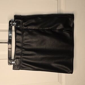 Faux leather skirt